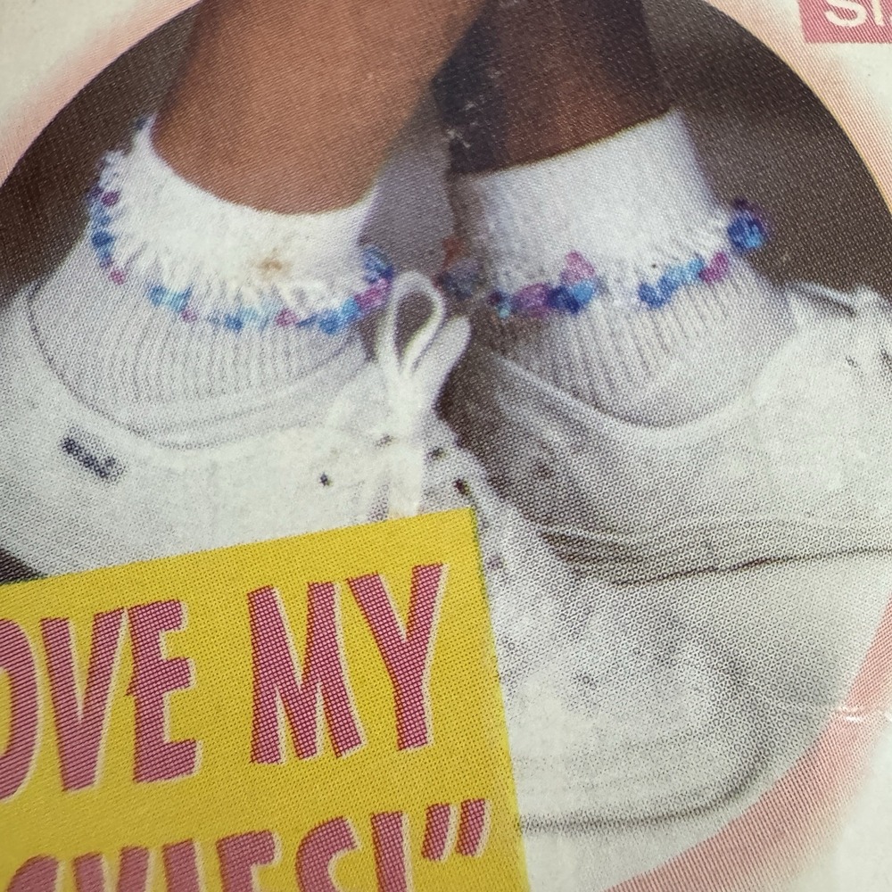 Vtg Toddler Girls Beaded Sock Kit Lot Bobby Sockies Pink Purple 80s 90s NOS - Picture 9 of 9